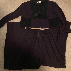 All Black 2 pc Pants & Top (long sleeve) Size 8P